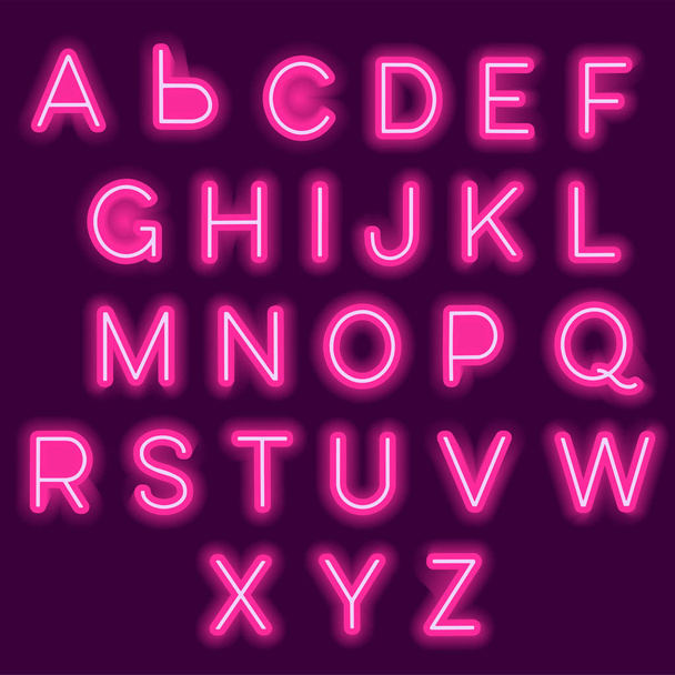 Neon alphabet sign - Vektori, kuva