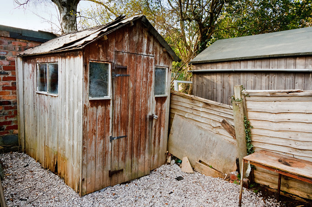 old run down worn out rotting garden shed - Photo, Image