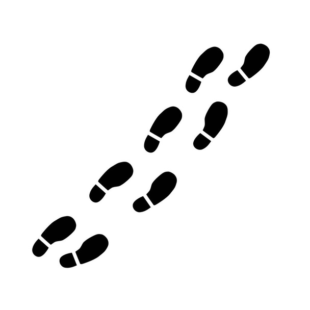 Современный дизайн обуви шаг иконка на белом фоне
 . - Вектор,изображение