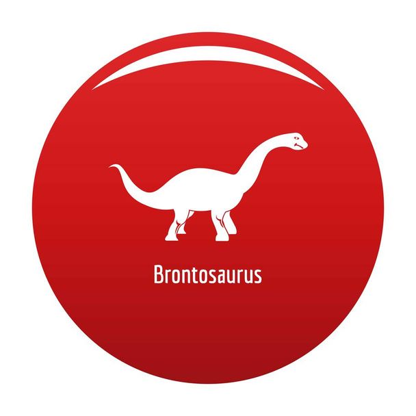 Brontosaurus icon vector red - Vettoriali, immagini