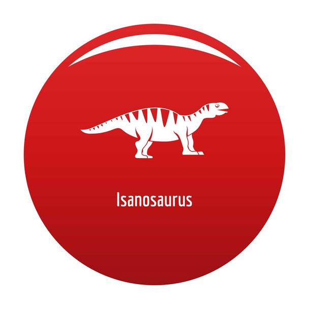 Isanosaurus icon vector red - Вектор, зображення