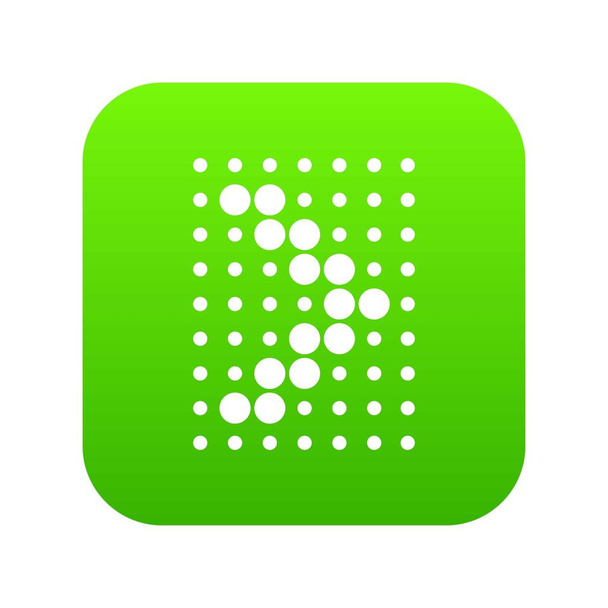 Design element with dots arrow icon green vector - Vektor, kép