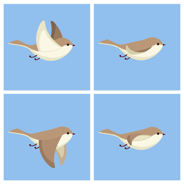 Flying bird animation sprite sheet  - Vector, Image