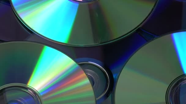 rotierende glänzende CD- und DVD-Discs Hintergrund - Filmmaterial, Video