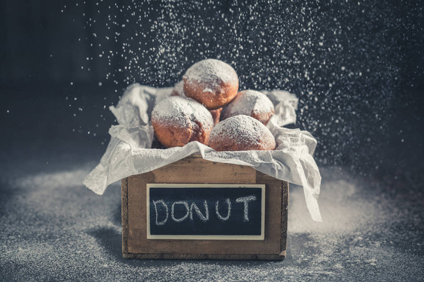 Delicious and sweet mini doughnuts ready to eat - Photo, image