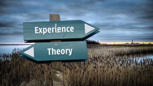 Είσοδος εμπειρία vs θεωρία - Φωτογραφία, εικόνα