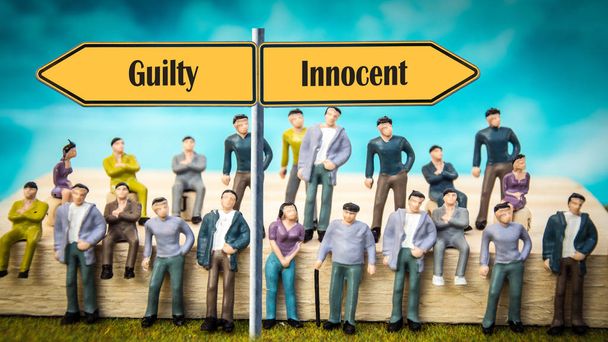 Ulice znamení nevinné vs Guilty - Fotografie, Obrázek