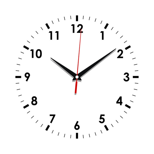 Ícone do relógio. Relógio de símbolo isolado no fundo branco. Projeto modelo closeup. Ilustração vetorial
  - Vetor, Imagem