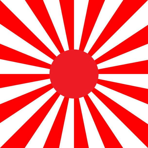 De stralen van de zon van de abstracte Japanse stijl voor achtergrond  - Vector, afbeelding
