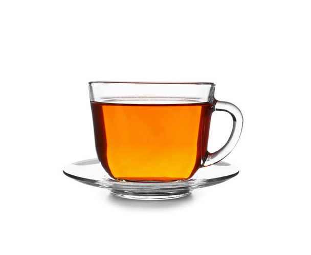 Chutný horký čaj na bílém pozadí - Fotografie, Obrázek