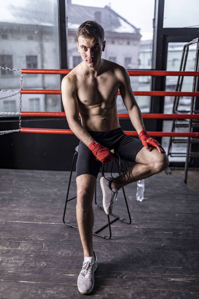 Boxer Man in Ring - 写真・画像