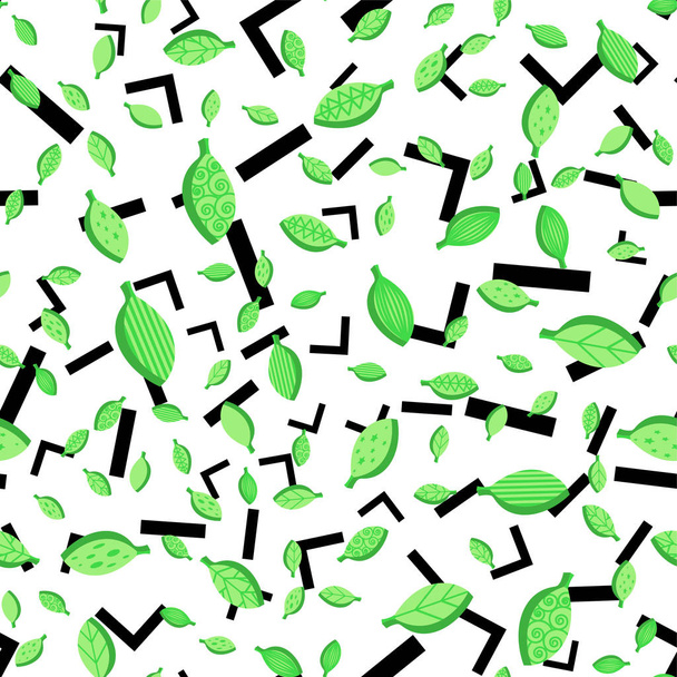 Printemps feuilles stylisées motif vectoriel sans couture
 - Vecteur, image