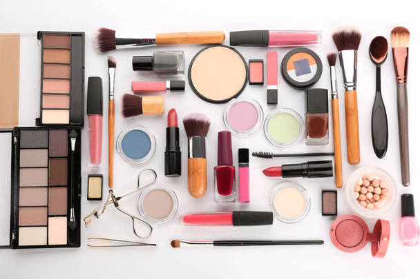 Set of cosmetics on white background - Photo, Image