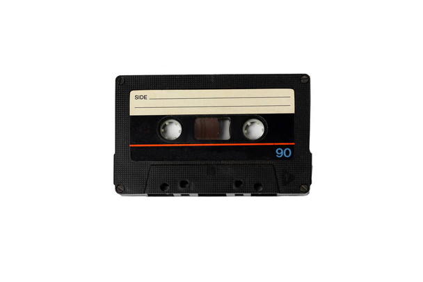 Audio rétro vintage bande de cassete isolé sur blanc style années 80
 - Photo, image