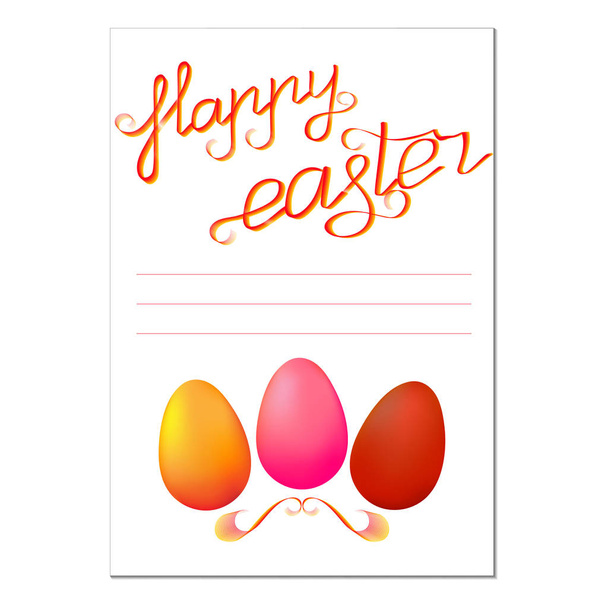 Easter card with an inscription Happy Easter - ベクター画像