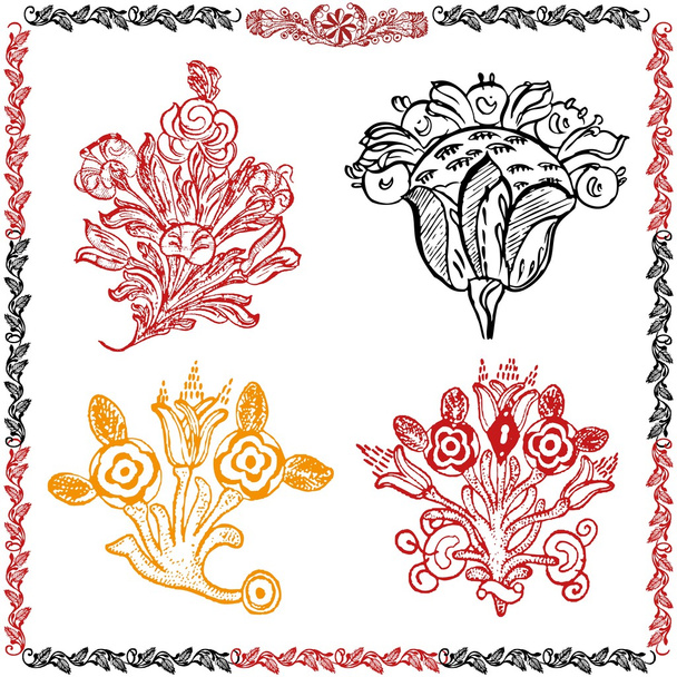 Traditional motif collection - Vector, imagen