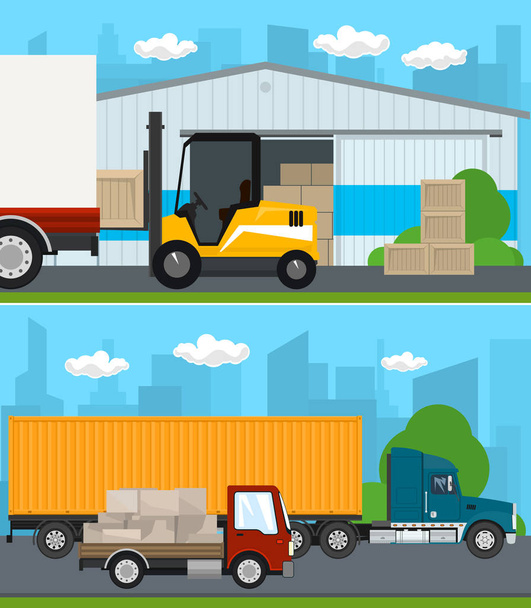 Комплект услуг и хранения грузов
 - Вектор,изображение