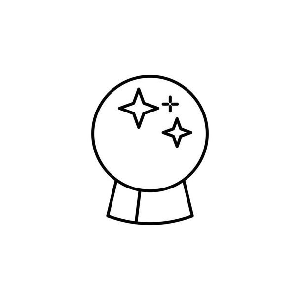 магія Хеллоуїн м'яч структури значок. Знаки та символи можуть використовуватися для веб, логотип, мобільний додаток, призначеного для користувача інтерфейсу, Ux на білому тлі - Вектор, зображення