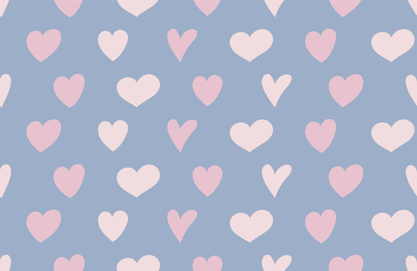 Concept of a wrapping paper with cute hearts. Valentine's Day, Mother's Day and Women's Day. Vector - Vector, Image