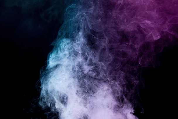 Colorful smoke on black background - Valokuva, kuva
