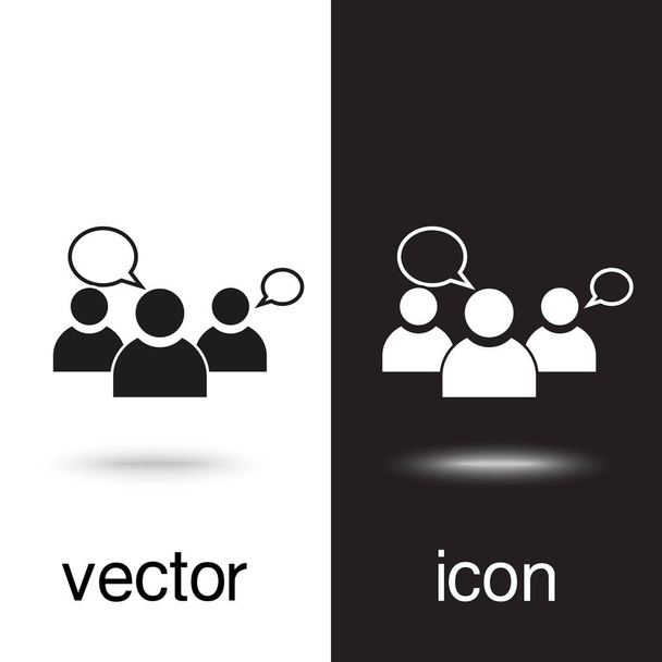vector pictogram groep mensen - Vector, afbeelding