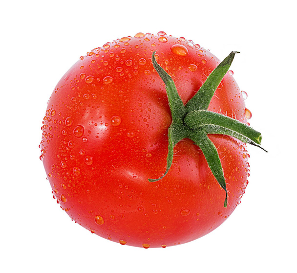 Beyaz arkaplanda izole edilmiş domates - Fotoğraf, Görsel