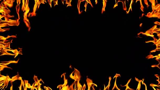 Vuur branden Frame en gevaar - Video
