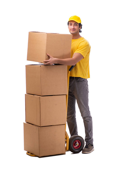 Young male courier with box  - Photo, Image