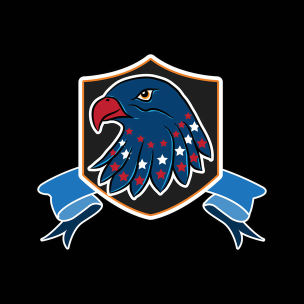 american Eagle head logo design concept template - Vektor, Bild