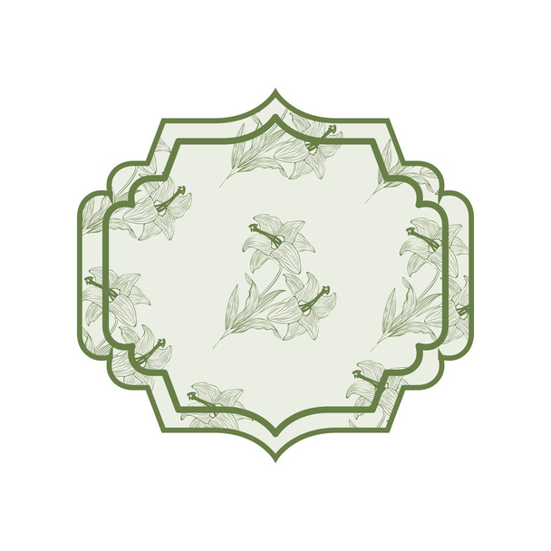 elegáns keret elszigetelt ikon - Vektor, kép