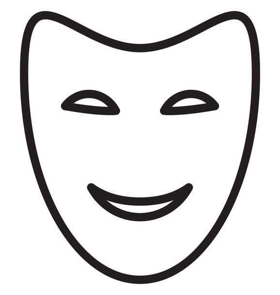 Карнавальная маска Вектор значок, который может быть легко изменен или редактировать
 - Вектор,изображение