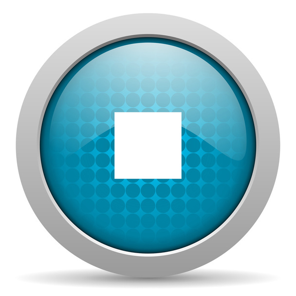 stop blue circle web glossy icon - Foto, immagini