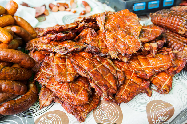Uzené kuřecí maso na veletrh gastronomie - Fotografie, Obrázek