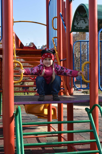 beautiful little girl on playground  - Fotografie, Obrázek