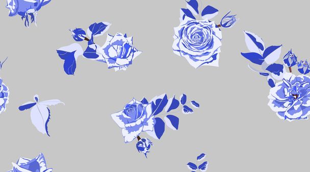 Seamless Rose Pattern Vintage stílusban. - Vektor, kép
