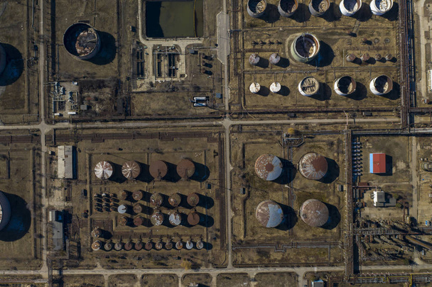 Havadan fotoğraf, petrol rafinerisi - Fotoğraf, Görsel