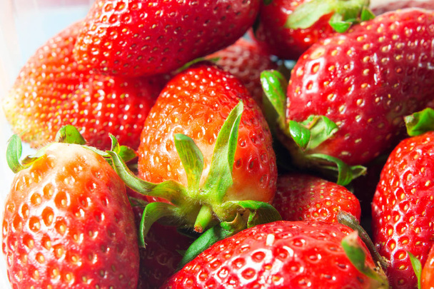 close up of red fresh strawberries  - Photo, Image