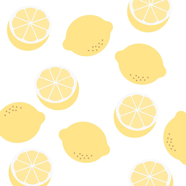 レモンとベクトルパターン。レモンの背景色 - ベクター画像