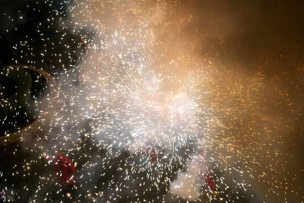 helles Feuerwerk Dämonenfest - Foto, Bild