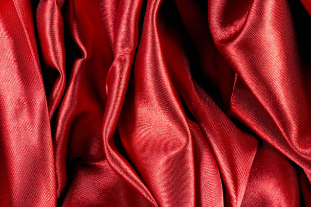 Textura de seda roja de lujo brillante
 - Foto, Imagen