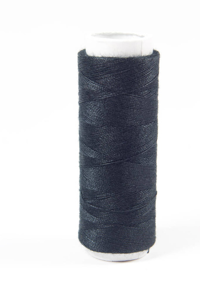Black threads isolated on white background - Photo, Image