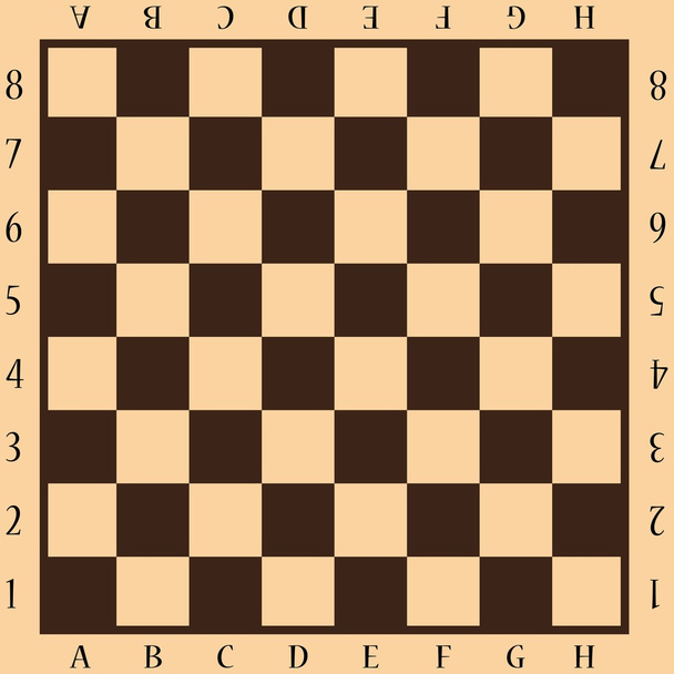 Beige and brown chessboard - Vettoriali, immagini
