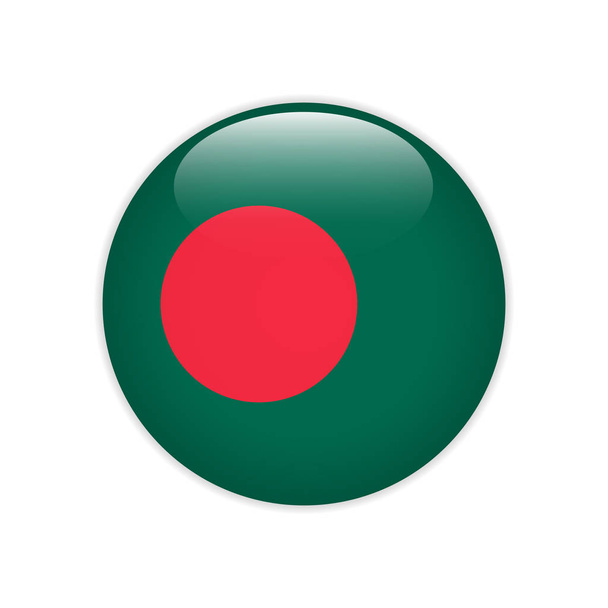 Σημαία του Μπανγκλαντές στο κουμπί - Διάνυσμα, εικόνα