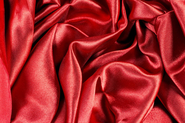 Texture de soie rouge de luxe brillante
 - Photo, image