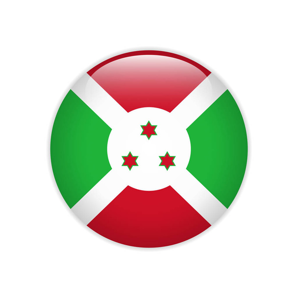 Burundi flag on button - Vector, Image