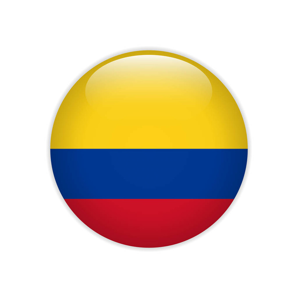 Colombia bandiera sul pulsante
 - Vettoriali, immagini