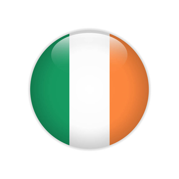 Irlannin lippu painikkeella
 - Vektori, kuva