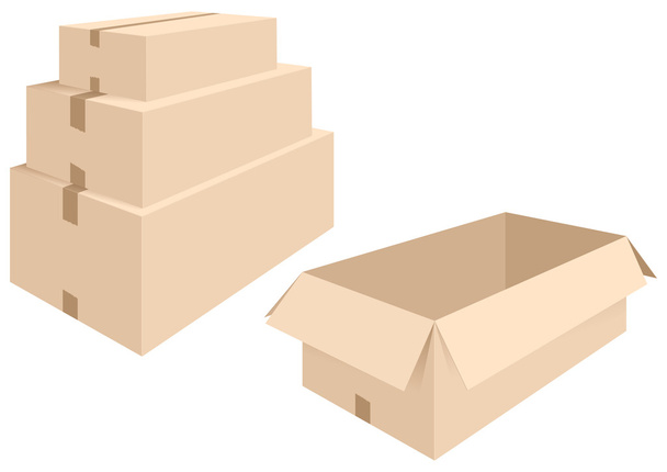коробки
 - Вектор, зображення