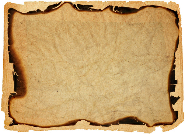 Papel antigo com bordas queimadas
 - Foto, Imagem