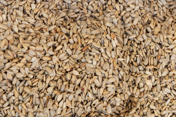 peeled sunflower seeds background - Photo, Image